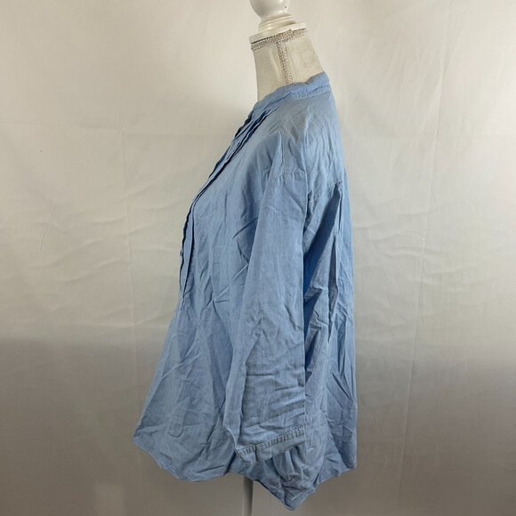 Victoria's Secret Vintage Night Shirt S Blue Chambray Boyfriend Shirt - Picture 7 of 12